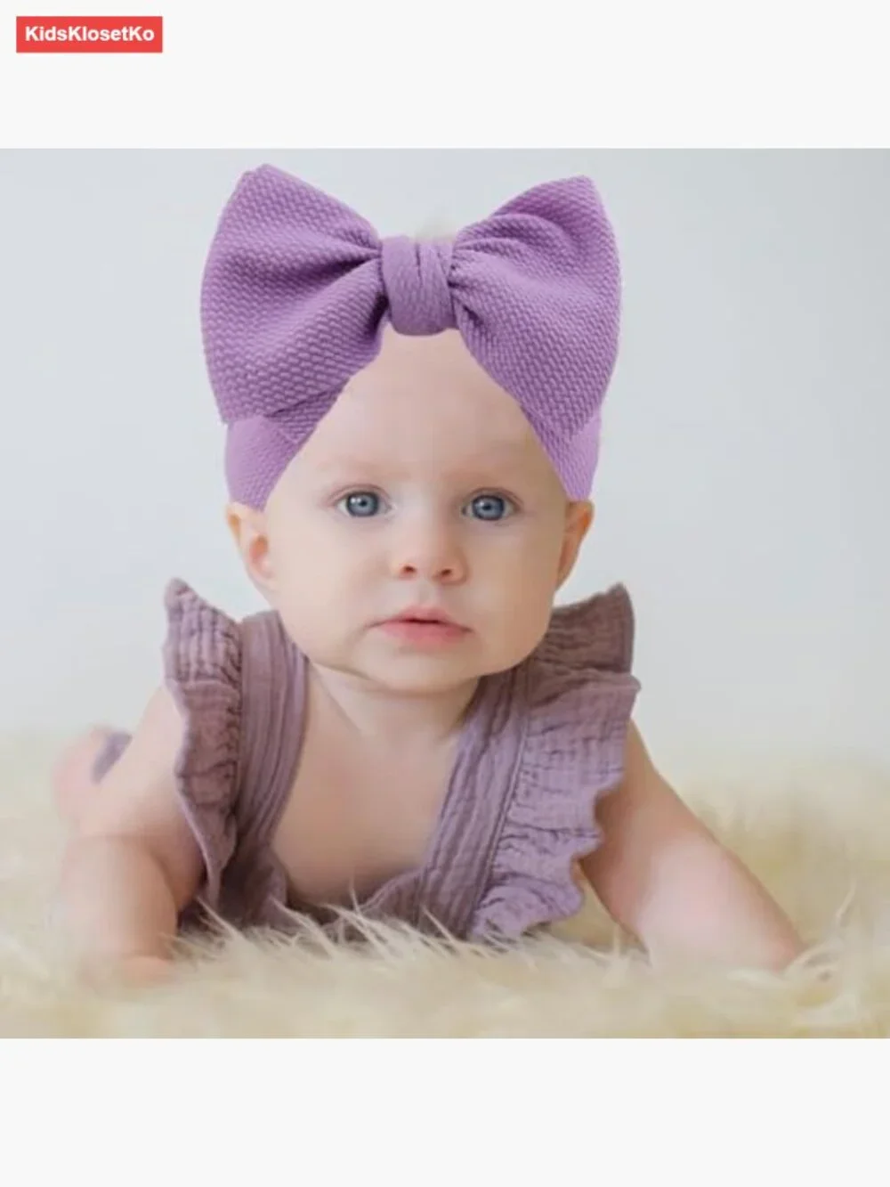 10-Pack Big Bow Baby Girl Headbands Soft Stretchy Nylon Hair Wraps